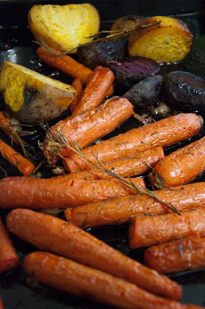 Roasted Beets and Carrots